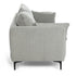 Modern Velvet Upholstered Sofa, Black Legs - Makula Double GREY