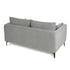 Modern Velvet Upholstered Sofa, Black Legs - Makula Double GREY