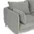 Modern Velvet Upholstered Sofa, Black Legs - Makula Double GREY