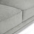 Modern Velvet Upholstered Sofa, Black Legs - Makula Double GREY