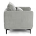 Modern Velvet One-Seater, Black Legs - MAKULA GREY