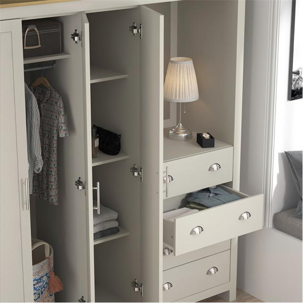 Modern Grey Storage, Particleboard & MDF - LANCASTER COMBINE UNIT GREY