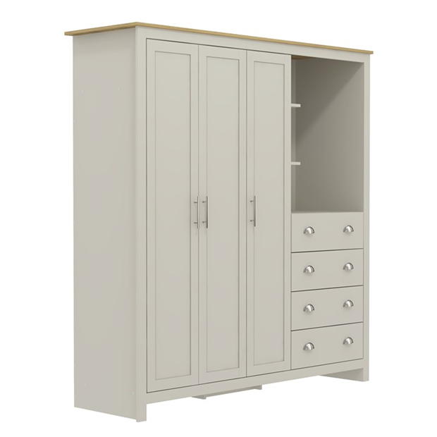 Modern Grey Storage, Particleboard & MDF - LANCASTER COMBINE UNIT GREY
