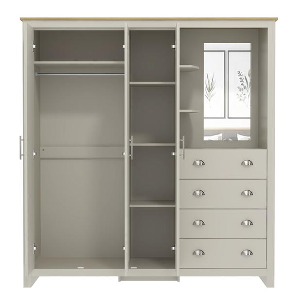 Modern Grey Storage, Particleboard & MDF - LANCASTER COMBINE UNIT GREY