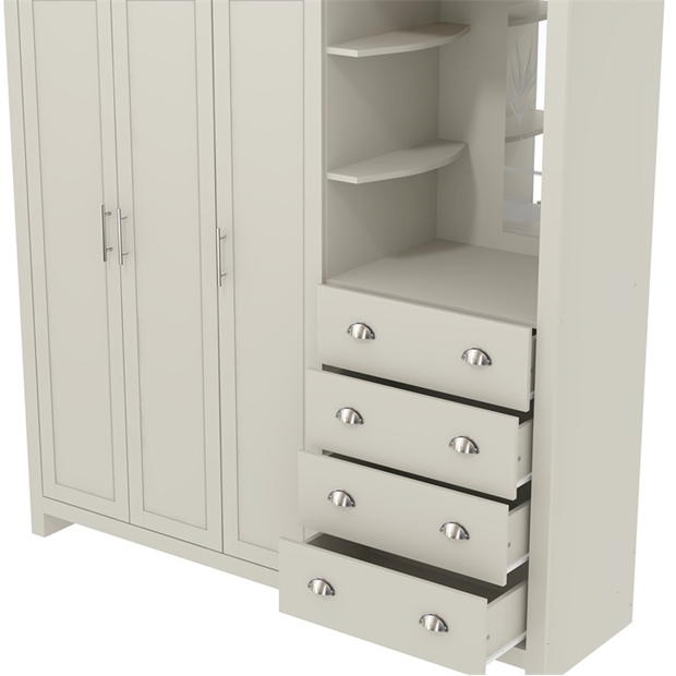Modern Grey Storage, Particleboard & MDF - LANCASTER COMBINE UNIT GREY