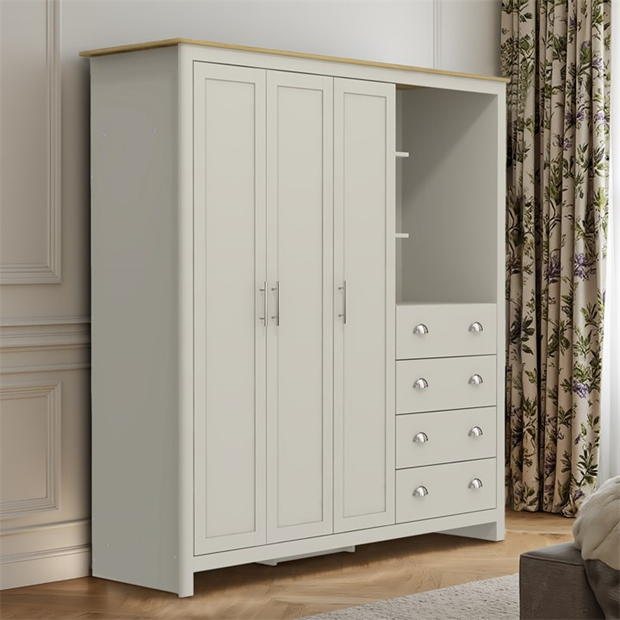 Modern Grey Storage, Particleboard & MDF - LANCASTER COMBINE UNIT GREY
