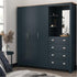 Modern Blue Storage, Particleboard & MDF - LANCASTER COMBINE UNIT BLUE