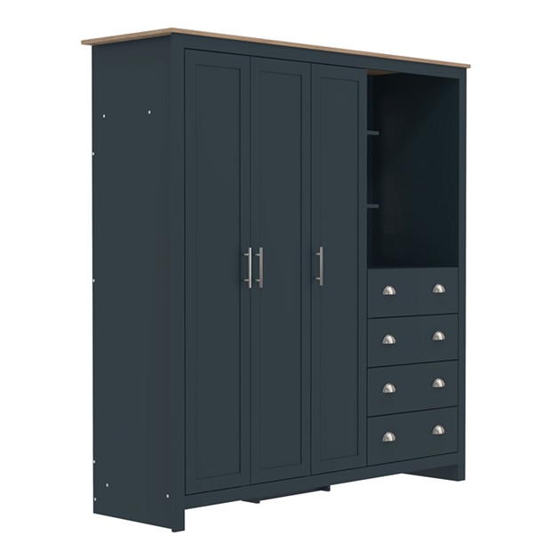 Modern Blue Storage, Particleboard & MDF - LANCASTER COMBINE UNIT BLUE