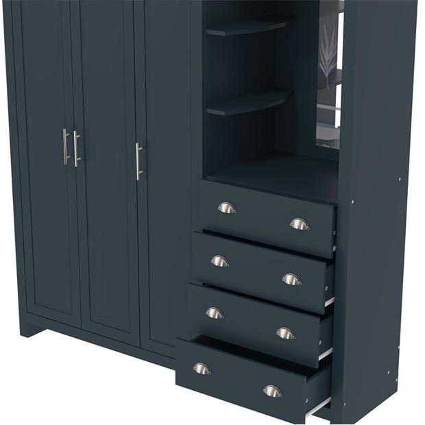 Modern Blue Storage, Particleboard & MDF - LANCASTER COMBINE UNIT BLUE
