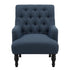 Modern Velvet Accent Chair, Solid Wood Legs - AIMEE BLUE