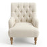 Modern Velvet Chaise, Solid Wood Legs - AIMEE CREAM