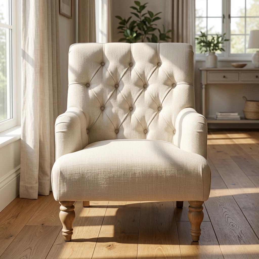 Modern Velvet Chaise, Solid Wood Legs - AIMEE CREAM