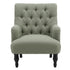Modern Velvet Accent Chair, Solid Wood Legs - AIMEE GREEN