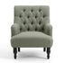 Modern Velvet Accent Chair, Solid Wood Legs - AIMEE GREEN