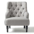 Modern Velvet Accent Chair, Solid Wood Legs - AIMEE GREY