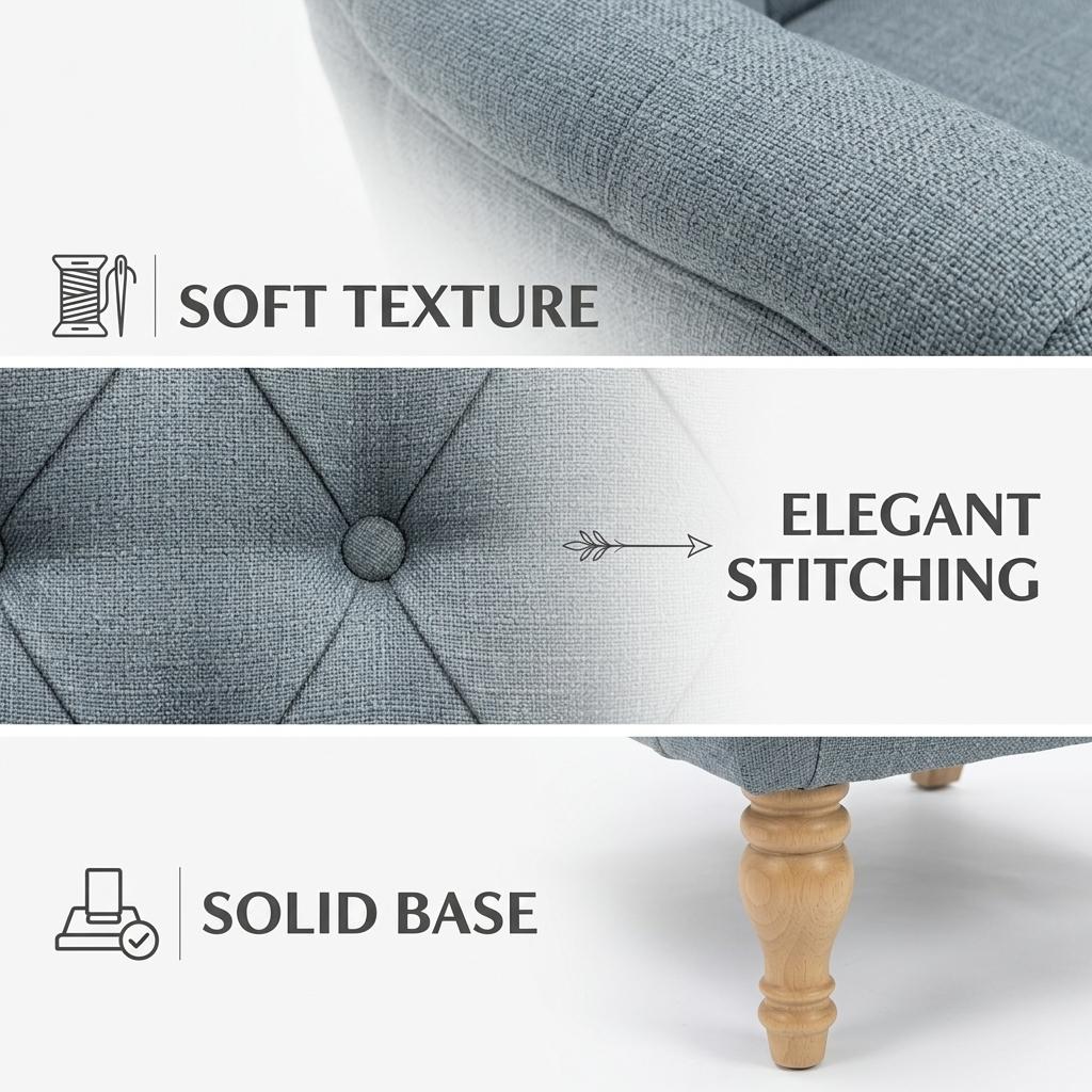 Modern Velvet Chaise, Solid Wood Legs - AIMEE NEW GREY