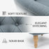 Modern Velvet Chaise, Solid Wood Legs - AIMEE NEW GREY