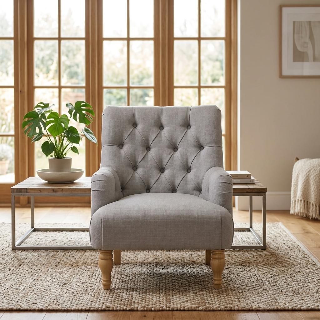 Modern Velvet Chaise, Solid Wood Legs - AIMEE NEW GREY