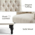 Modern Button-Tufted Fabric Accent Chair - AIMEE WHITE