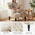 Modern Button-Tufted Fabric Accent Chair - AIMEE WHITE