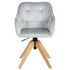 Modern Velvet Upholstered, Solid Wood Leg - AJAX GREY