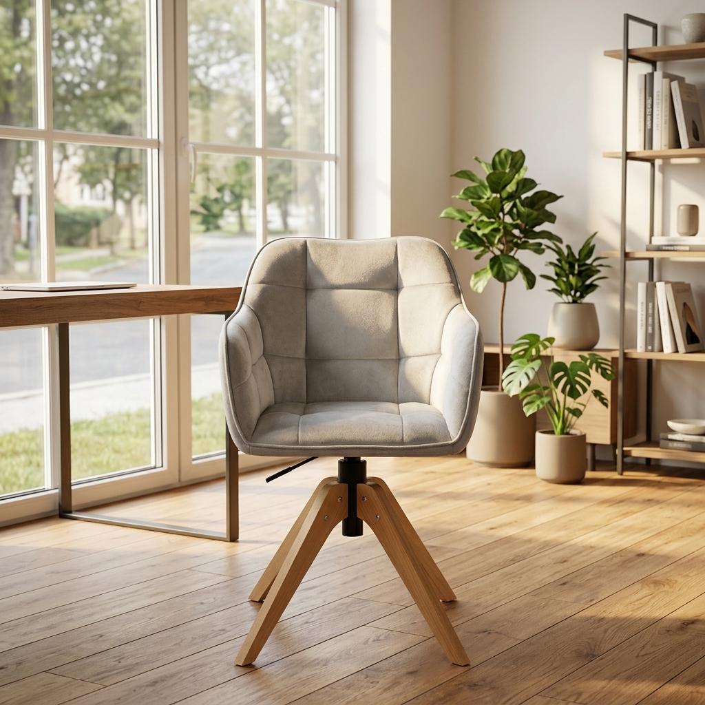 Modern Velvet Upholstered, Solid Wood Leg - AJAX GREY