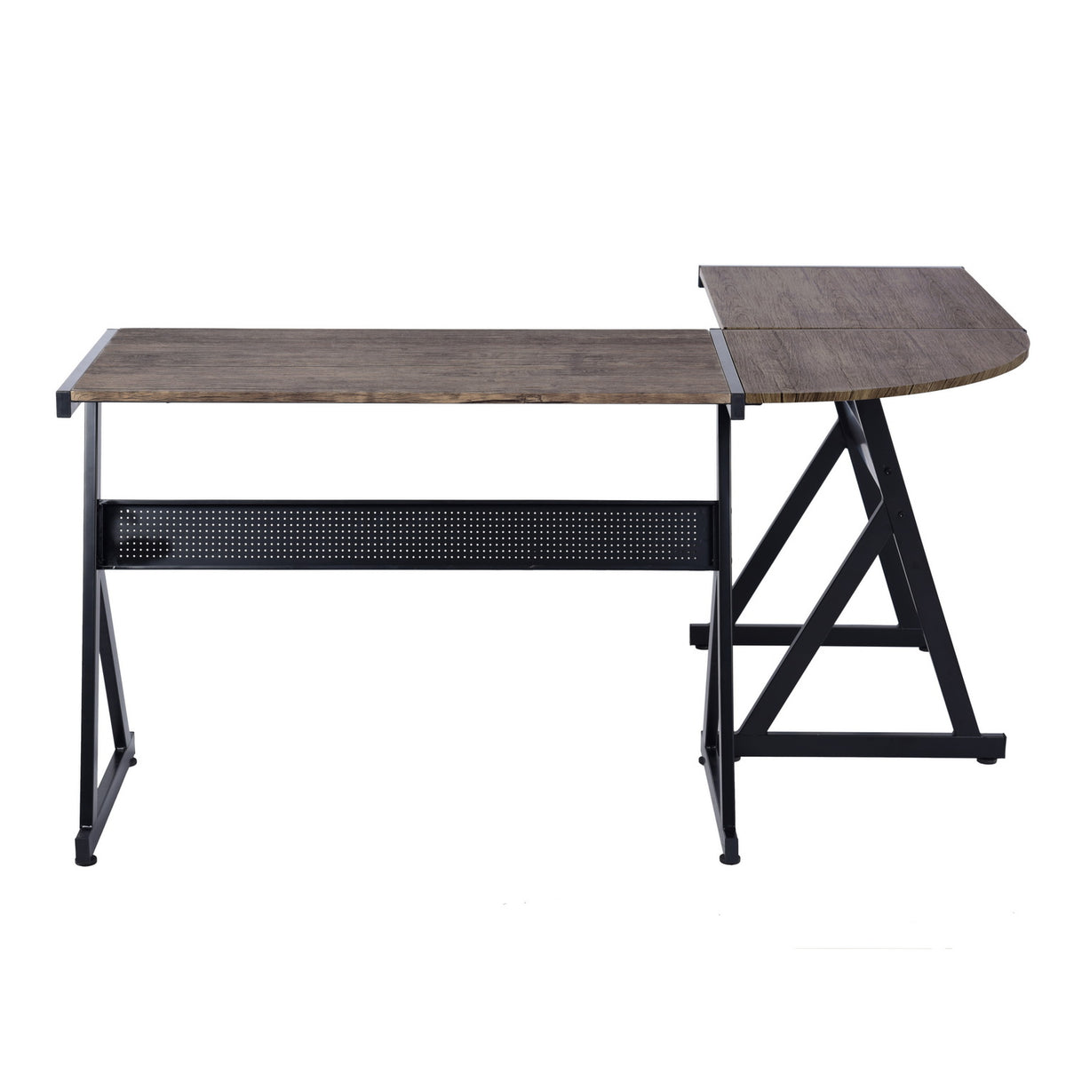 Akapo Walnut L Shape Desk
