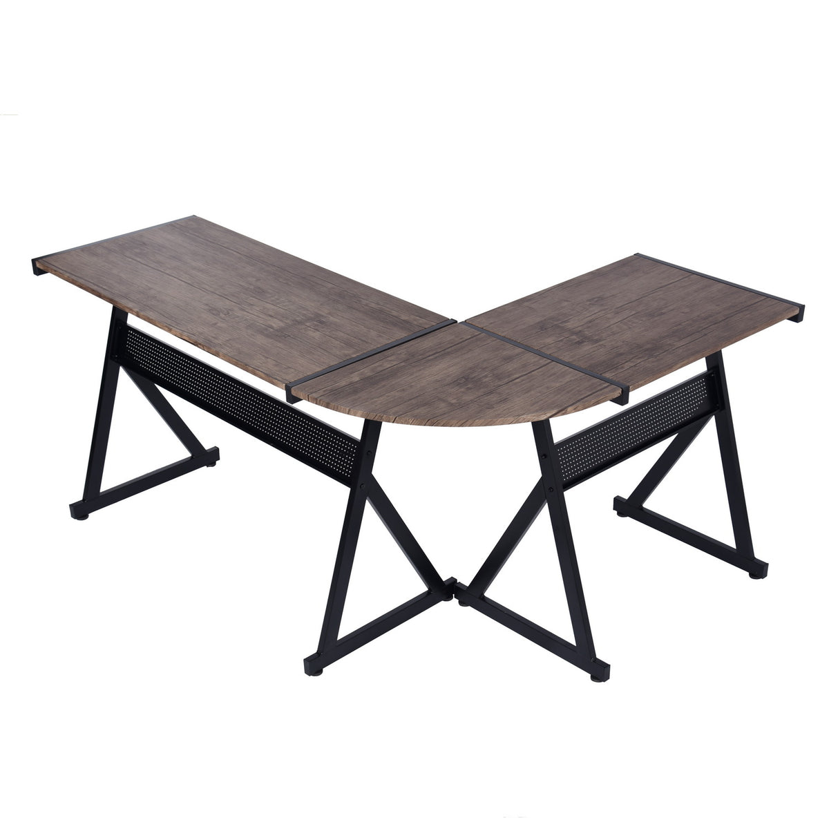 Akapo Walnut L Shape Desk