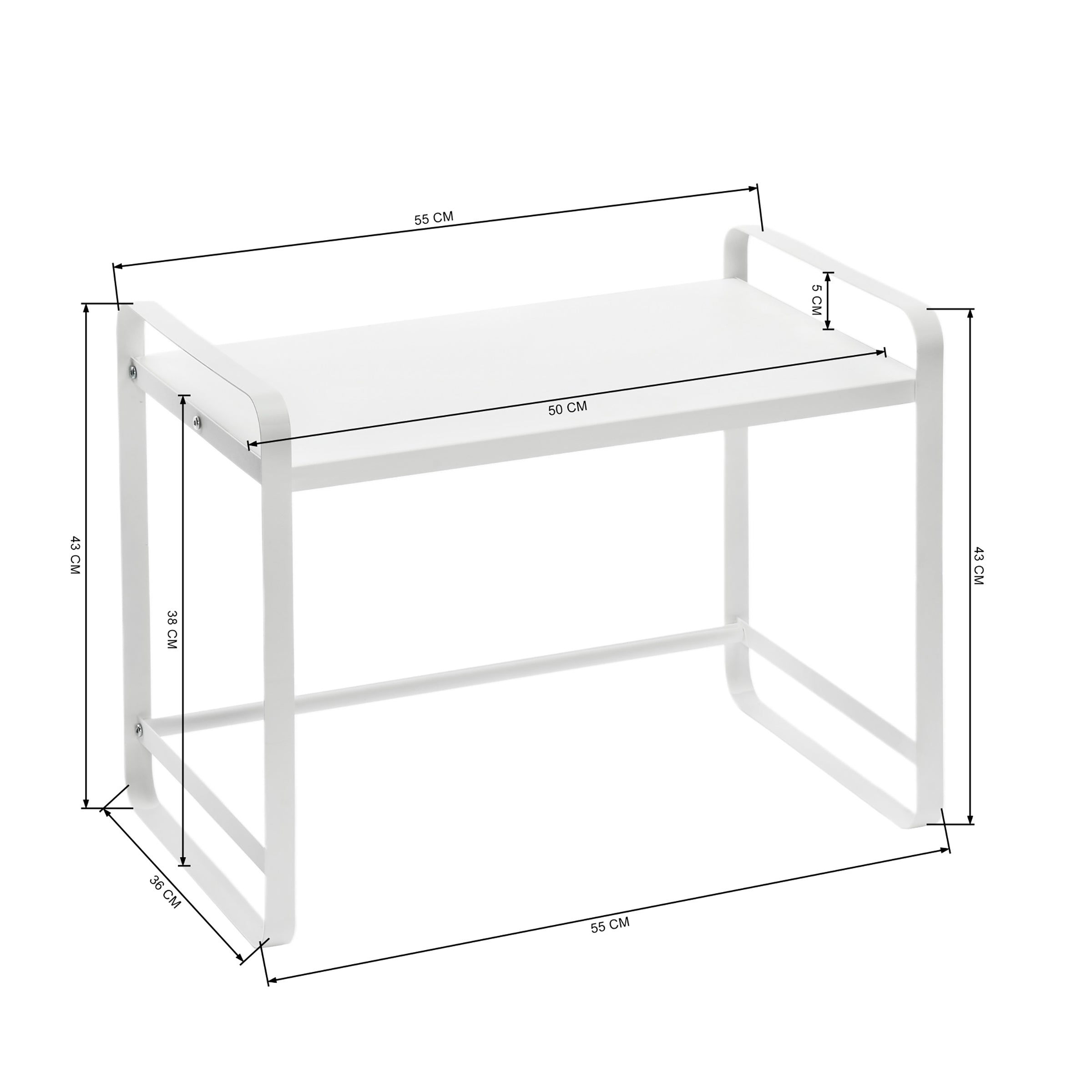 Modern Metal Space-Saving Storage Rack - AKO