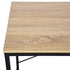 Modern Oak Desk, MDF & Steel Frame - ALASKA OAK BLACK LEG A