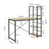 Modern Oak Desk, MDF & Steel Frame - ALASKA OAK BLACK LEG A