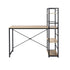 Modern Oak Desk, MDF & Steel Frame - ALASKA OAK BLACK LEG A