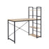 Modern Oak Desk, MDF & Steel Frame - ALASKA OAK BLACK LEG A