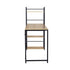Modern Oak Desk, MDF & Steel Frame - ALASKA OAK BLACK LEG A