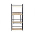 Modern Oak Desk, MDF & Steel Frame - ALASKA OAK BLACK LEG A