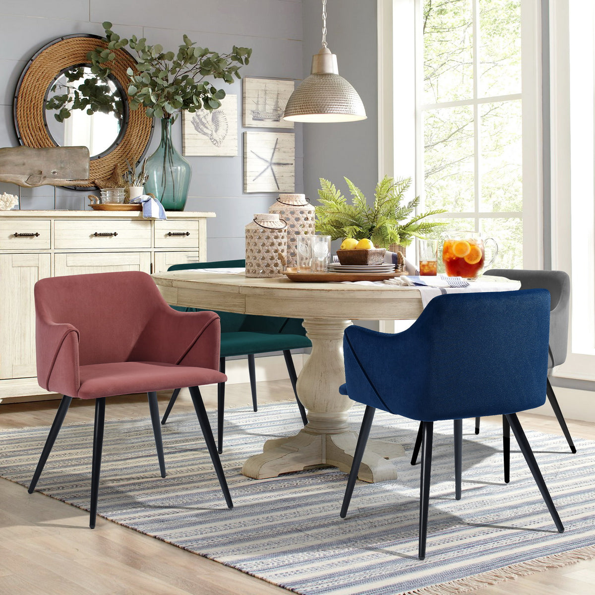Aldridge Frosted Velvet Dining Chair