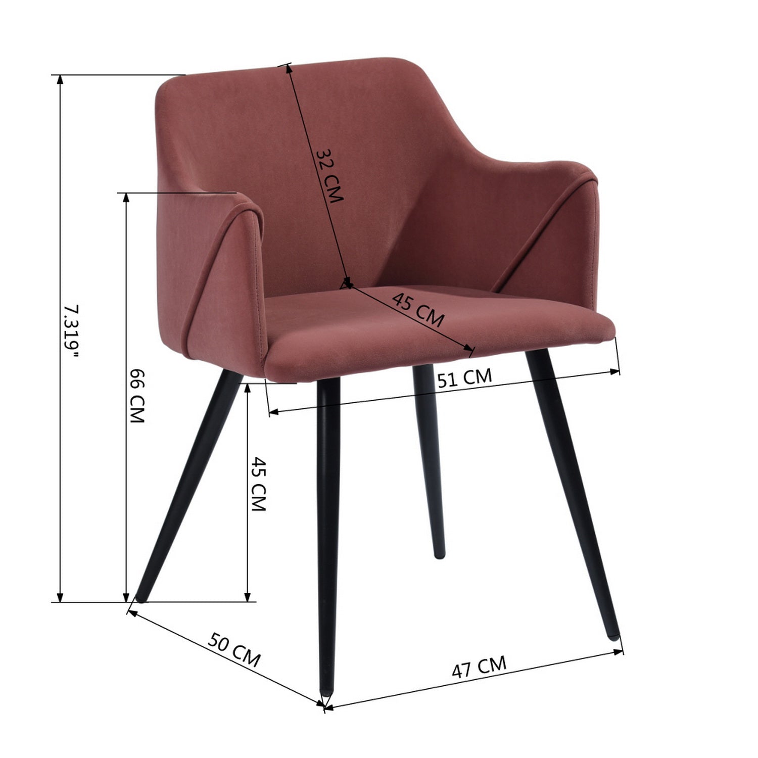 ALDRIDGE FROSTED ROSE Dining Chair