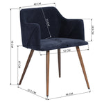 Aldridge Terry Fabric Blue Uk Dining Chairs