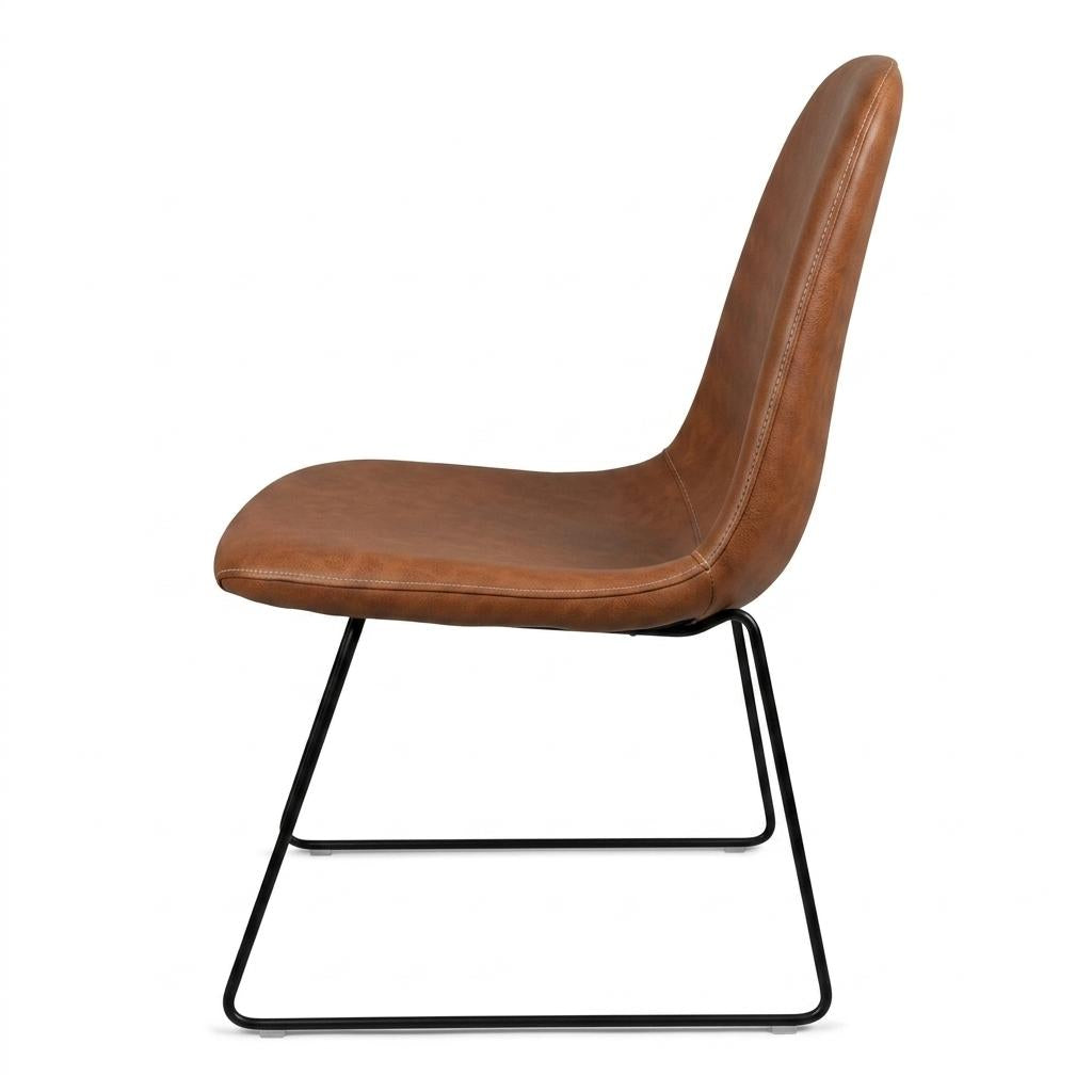Modern Brown PU Dining Chair – ANCHOR
