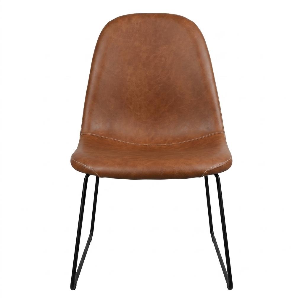 Modern Brown PU Dining Chair – ANCHOR