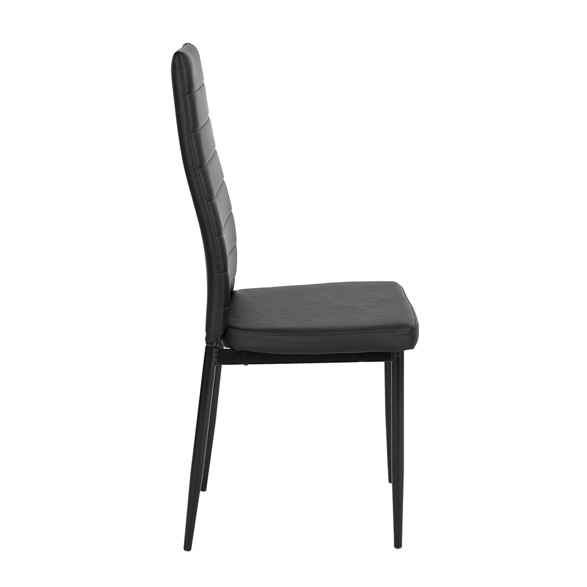 Ann Black Pvc Nl 4Pcs Dining Chairs