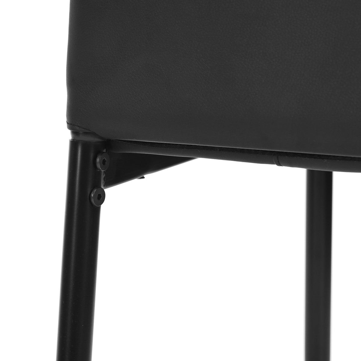 Ann Black Pvc Nl 4Pcs Dining Chairs