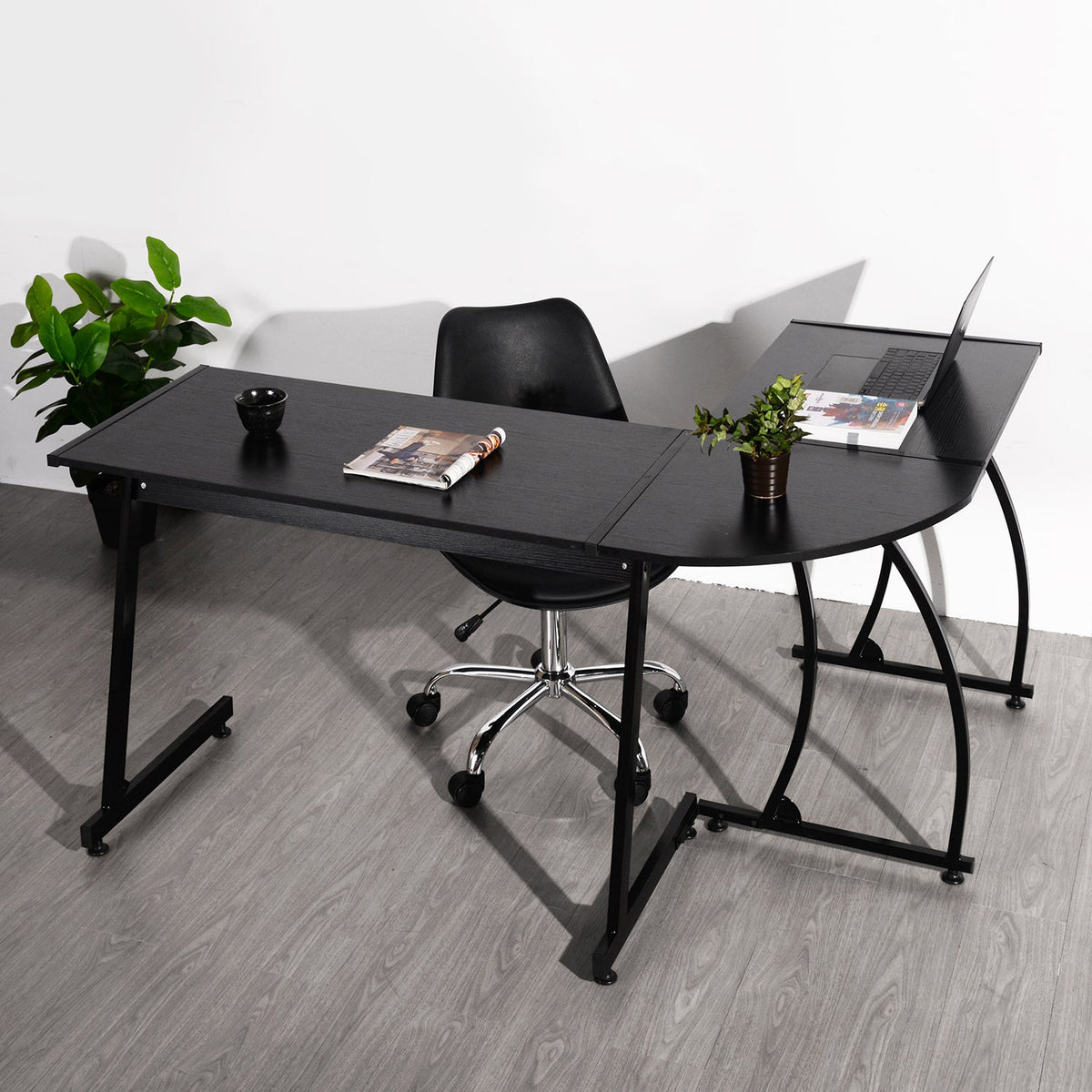 Arlette Wooden L Shape Office Desk