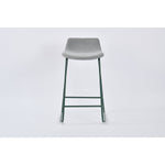 arlo grey - grey barstool - upholstered compact seating or footrest