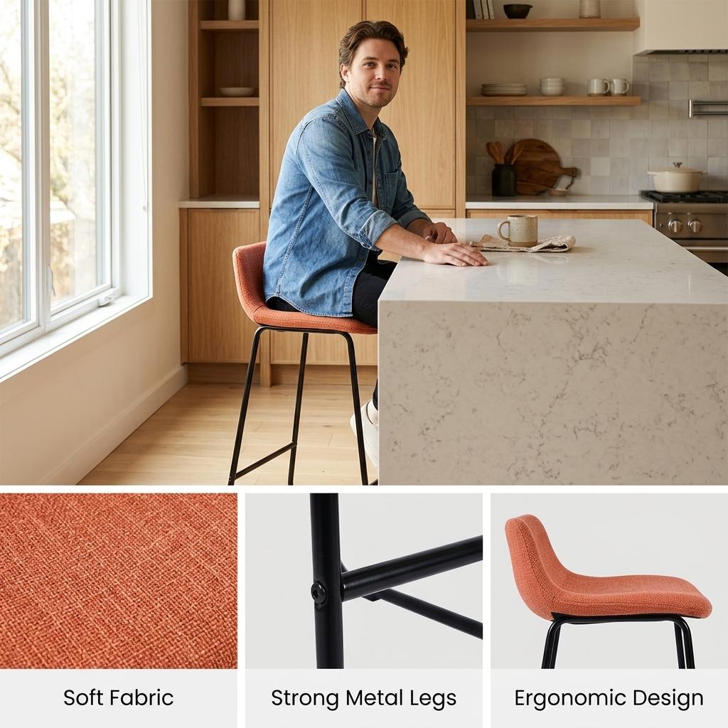ARLO ORANGE – Grey Barstool