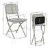 Modern Folding Metal Chair - ARNAINS GREY