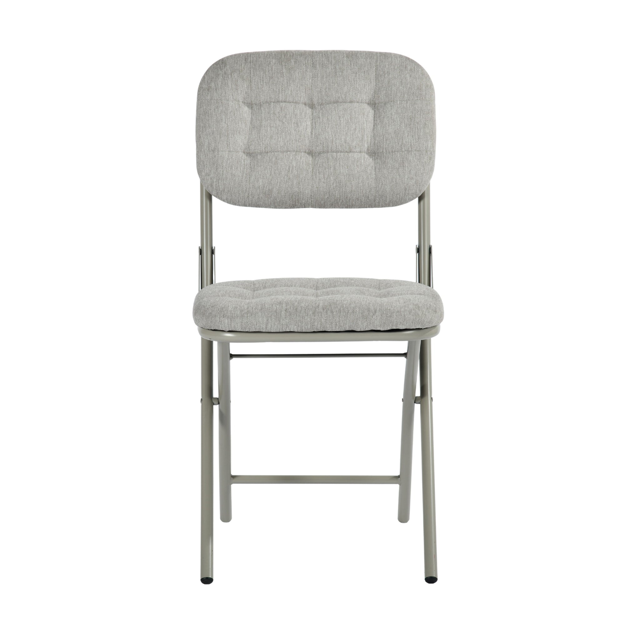 Modern Folding Metal Chair - ARNAINS GREY