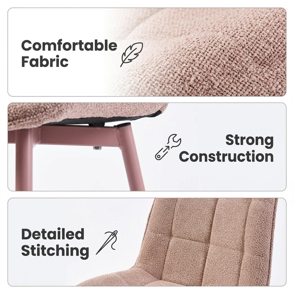ARNY DC PINK – Blush Dining Chair