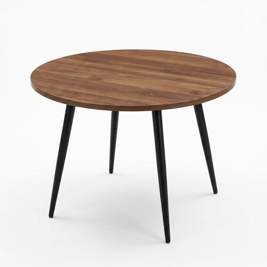 Modern Walnut MDF Table, Steel Support - AVE