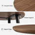 Modern Walnut MDF Table, Steel Support - AVE